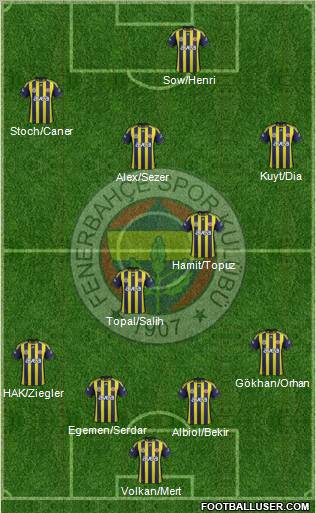 Fenerbahçe SK Formation 2012
