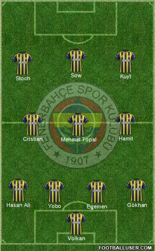 Fenerbahçe SK Formation 2012