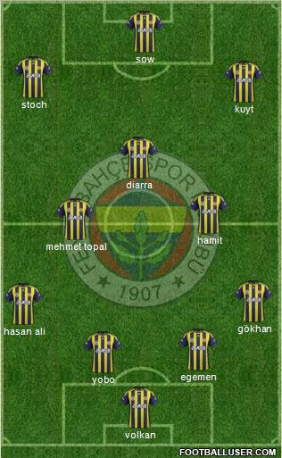 Fenerbahçe SK Formation 2012