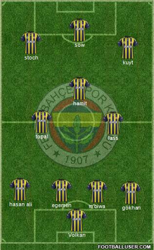 Fenerbahçe SK Formation 2012