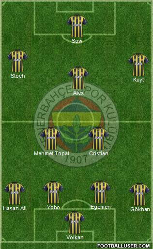 Fenerbahçe SK Formation 2012