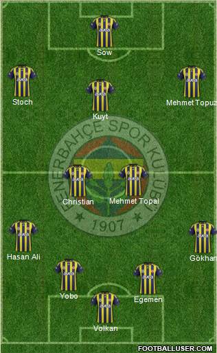 Fenerbahçe SK Formation 2012
