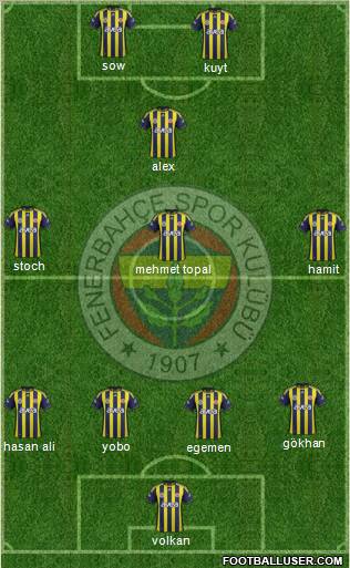 Fenerbahçe SK Formation 2012