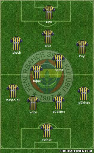 Fenerbahçe SK Formation 2012