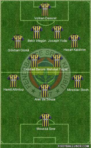 Fenerbahçe SK Formation 2012