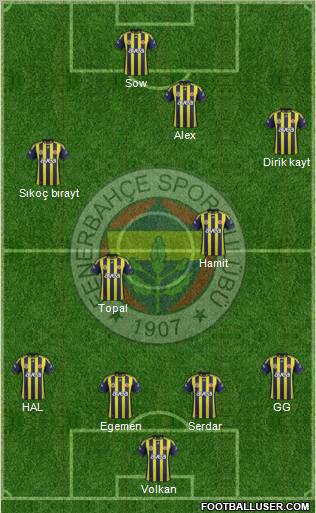 Fenerbahçe SK Formation 2012