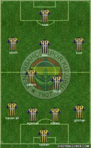 Fenerbahçe SK Formation 2012