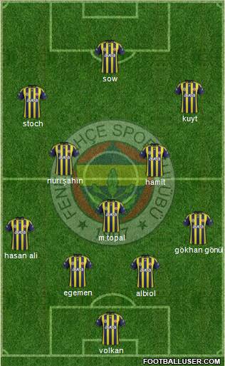 Fenerbahçe SK Formation 2012