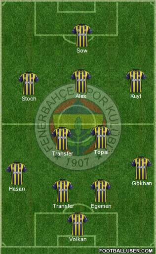 Fenerbahçe SK Formation 2012