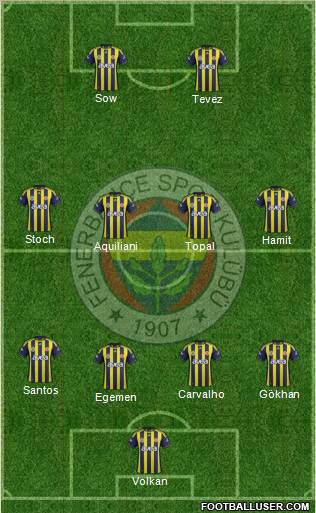 Fenerbahçe SK Formation 2012