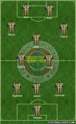 Fenerbahçe SK Formation 2012