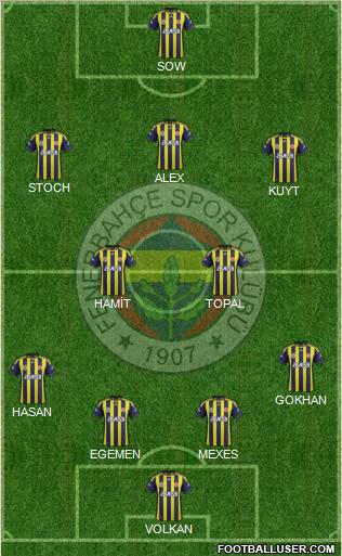 Fenerbahçe SK Formation 2012