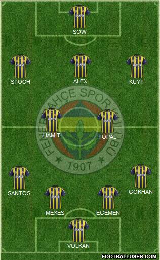 Fenerbahçe SK Formation 2012