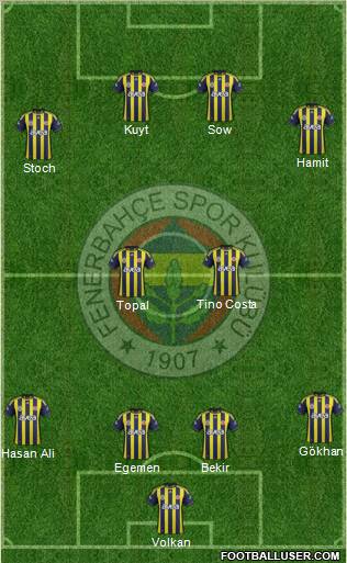 Fenerbahçe SK Formation 2012