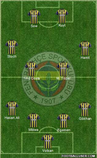 Fenerbahçe SK Formation 2012