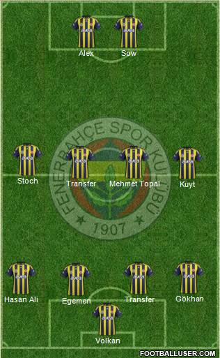 Fenerbahçe SK Formation 2012