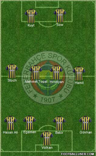 Fenerbahçe SK Formation 2012