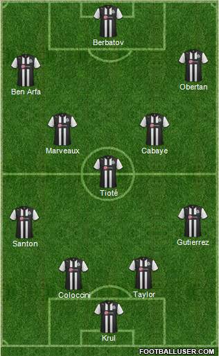Newcastle United Formation 2012