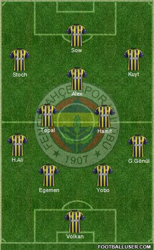 Fenerbahçe SK Formation 2012