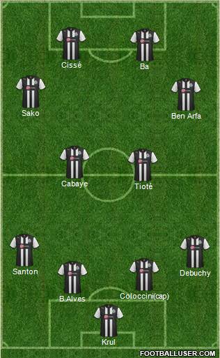 Newcastle United Formation 2012