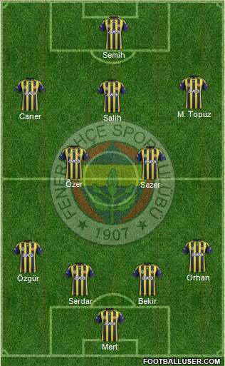 Fenerbahçe SK Formation 2012