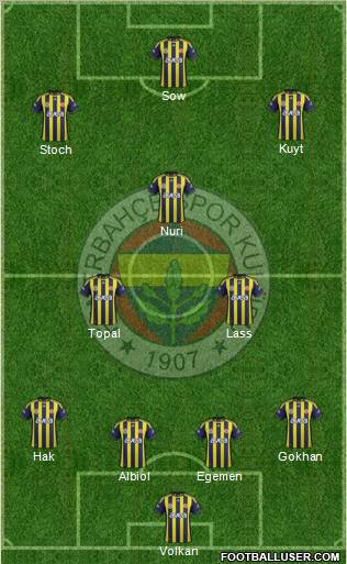Fenerbahçe SK Formation 2012