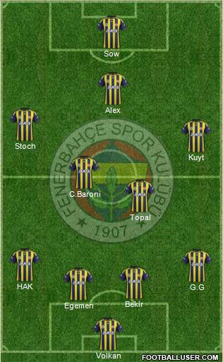 Fenerbahçe SK Formation 2012