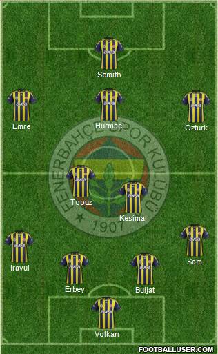 Fenerbahçe SK Formation 2012