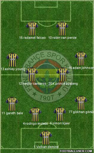 Fenerbahçe SK Formation 2012