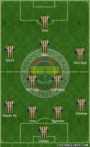 Fenerbahçe SK Formation 2012
