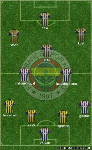 Fenerbahçe SK Formation 2012