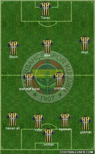 Fenerbahçe SK Formation 2012