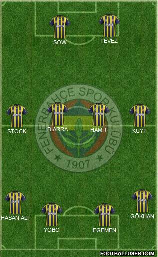 Fenerbahçe SK Formation 2012