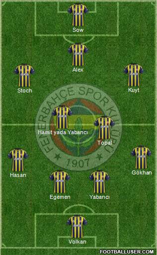 Fenerbahçe SK Formation 2012