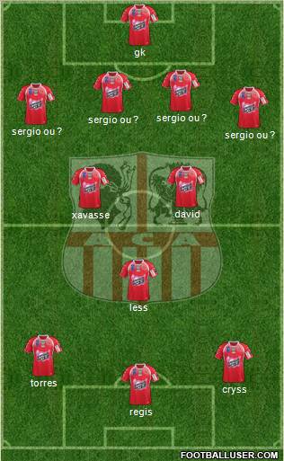Athletic Club Ajaccien Football Formation 2012