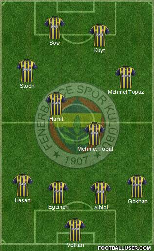 Fenerbahçe SK Formation 2012