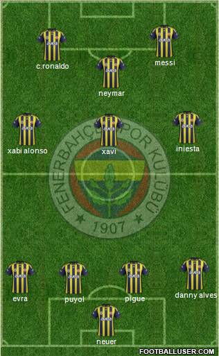 Fenerbahçe SK Formation 2012