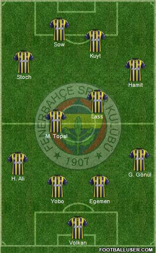 Fenerbahçe SK Formation 2012
