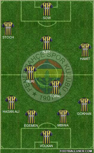Fenerbahçe SK Formation 2012
