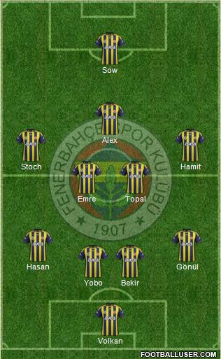 Fenerbahçe SK Formation 2012