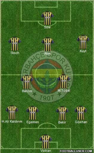 Fenerbahçe SK Formation 2012