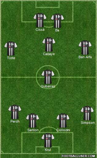 Newcastle United Formation 2012