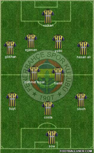 Fenerbahçe SK Formation 2012