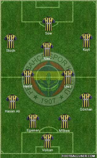 Fenerbahçe SK Formation 2012
