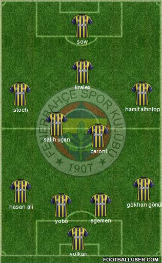 Fenerbahçe SK Formation 2012