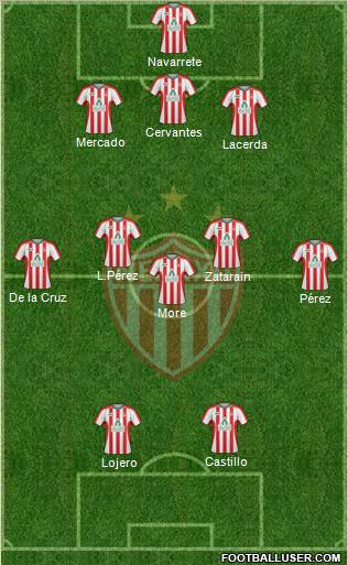 Club Deportivo Necaxa Formation 2012