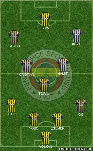 Fenerbahçe SK Formation 2012