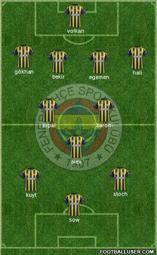 Fenerbahçe SK Formation 2012