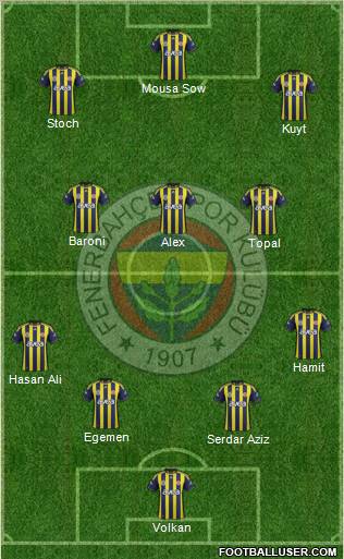 Fenerbahçe SK Formation 2012