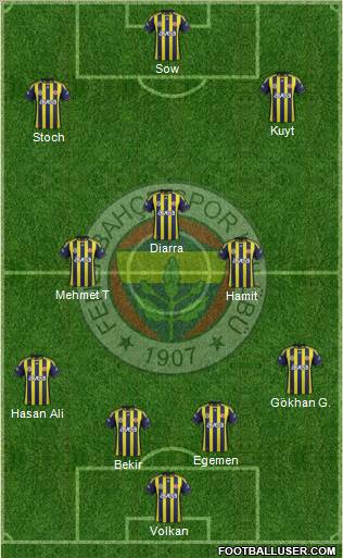 Fenerbahçe SK Formation 2012